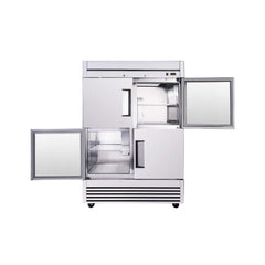54-Inch 49 Cu.Ft Commercial 6-Shelves Stainless Steel Reach-In Freezer (SAK10247)