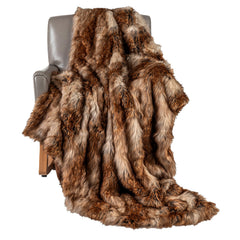 540GSM Soft Plush Fuzzy Luxury Faux Raccoon Fur Blanket for Bed-M
