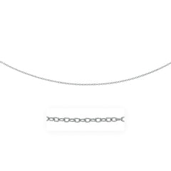 2.5mm 14k White Gold Pendant Chain with Textured Links