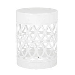 Outdoor Metal Large End Table, Modern Design