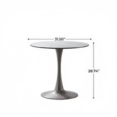 Mid-Century Tulip Table With Round Top, Pedestal Base