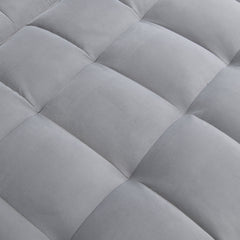Modern Velvet Loveseat Futon Sofa Couch with Pullout Bed