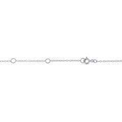 Sterling Silver Treated Diamond By Yard Necklace (3/4 cttw, Blue Color, I2-I3 Clarity)