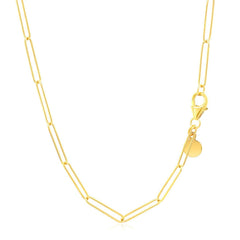 14k Yellow Gold Wire Paperclip Chain (2.7mm)