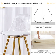 Stylish Upholstered Bar Chairs With Metal Leg