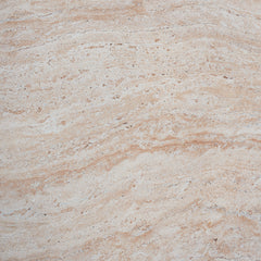 Outdoor/Indoor Lightweight Concrete Side Table with Travertine Finish in Beige