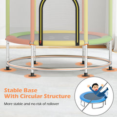 55" Kids Trampoline Gift for for 3-6 Years Old Boys and Girls