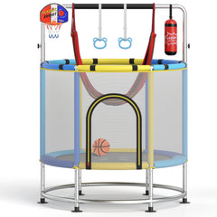 55" Kids Trampoline Gift for for 3-6 Years Old Boys and Girls