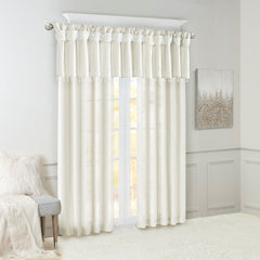 Twist Tab Lined Window Curtain Panel White 50x108