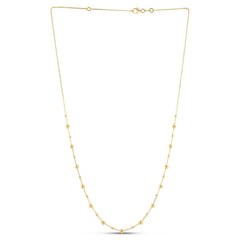 14k Yellow Gold Bead Necklace