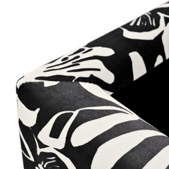 Luxury Storage Ottoman with Floral Patterned Fabric
