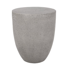 Modern Outdoor Lightweight Concrete Side Table with Natural Finish