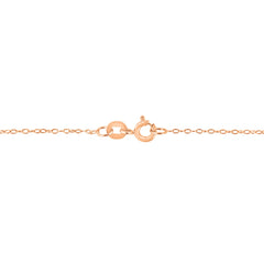 AGS Certified 10K Rose Gold 1/5 Cttw Bezel Set Round Diamond Solitaire 16-18" Adjustable Pendant Necklace (H-I Color, VS1-VS2 Clarity)