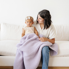 WAFFLE KNIT RECEIVING BLANKETS