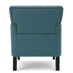 Harrison Tufted Club Chair with Plush Cushion and Studded Trim