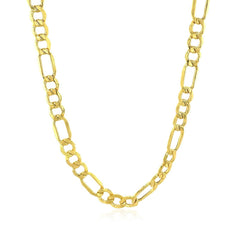 5.4mm 10k Yellow Gold Lite Figaro Chain