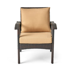 Honolulu 4PC PE Wicker Outdoor Seating Set in Brown and Tan