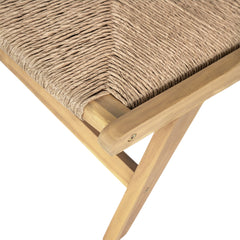 Acacia Wood Outdoor Armless Lounge Chair - Light Teak