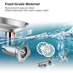 Heavy Duty 1.5HP 1100W 550LB/h Commercial Grade Meat Grinder