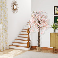5.5 FT Tall Artificial Cherry Blossom Tree with Pink/White Flowers 1 Pack