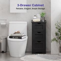 Bathroom Floor Freestanding Storage Organizer with 3 Drawers