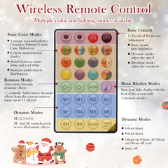 5/6/7/8 FT Artificial Christmas Tree with LED Lights and Remote APP Control