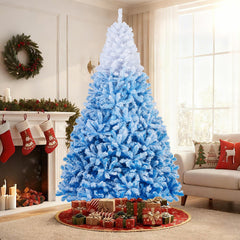 5/6/7/8 FT Artificial Christmas Tree with Warm White LED Lights and 8 Modes