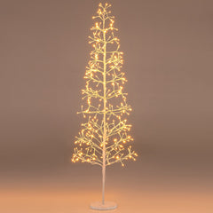 5/6/7 FT Lighted Birch Tree Pre-lit Twig Tree with 240/320/456 Warm White Light LED Lights