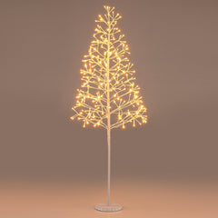 5/6/7 FT Lighted Birch Tree Pre-lit Twig Tree with 240/320/456 Warm White Light LED Lights
