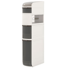 5-Tier Narrow Bathroom Storage Cabinet with Drawers and Tissue Box
