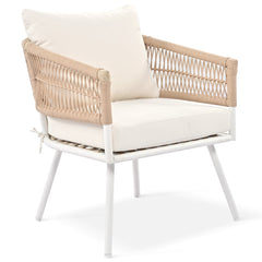 K&K 4-Piece Boho Rope Patio Furniture Set