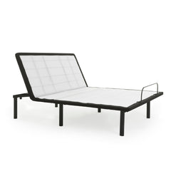 Model H Adjustable Base Full Size Metal Bed Frame Grey