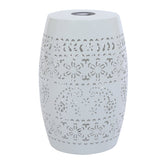 Solar Side Table with Built-in Solar Battery (White)