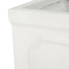 13.75 x 14.00 Antique White Magnesium Oxide Planter