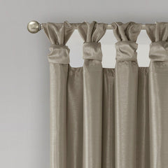 Twist Tab Total Blackout Window Curtain Panel Pewter 50x95