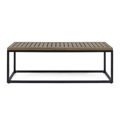 JECO Industrial Wood and Metal Outdoor Bench