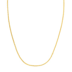 Double Extendable Cable Chain in 14k Yellow Gold (1.40 mm)