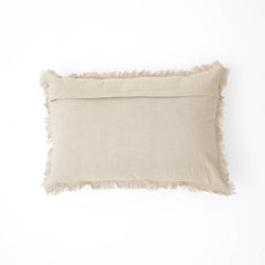 Linen Printed Lumber Throw Pillow 16x24 Brown & Green