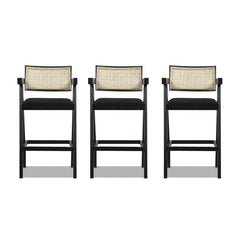 29.5' The Bergenholt Woven Resin Bar Stool Trio Set of 3