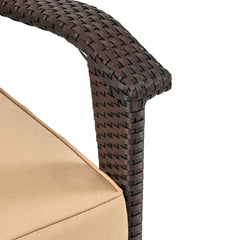 Honolulu 4PC PE Wicker Outdoor Seating Set in Brown and Tan