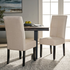 Pertica - Dining Chair Contemporary Design Wood Fabric - Natural