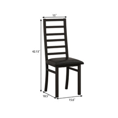 Rectangular Stretch Dining Table With 4 Chairs - Black / Gray