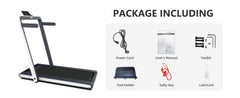 2 in 1 Under Desk Treadmill 2.5HP Folding Electric Machine