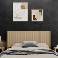Modern Wide Wall Mounted Fluted Panel Headboard