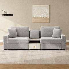 Modular Sofa Couch With Storage Armrest And Center Console