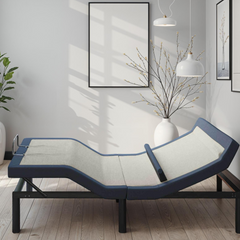 Twin XL Adjustable Bed Base with Head/Foot Tilt and Lumbar Position Adjustment