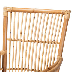 GigaTech Modern Bohemian White Rattan Accent Chair