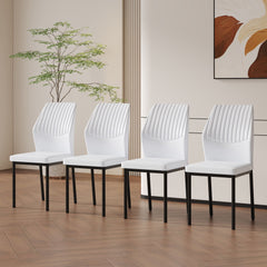 Ergonomic Simple Chair With Metal Leg