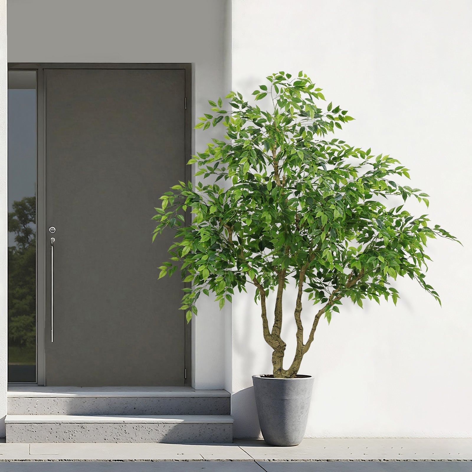 7FT Artificial Banyan Tree Realistic Silk Leaves