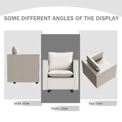 Modern Gray Single Sofa Chair